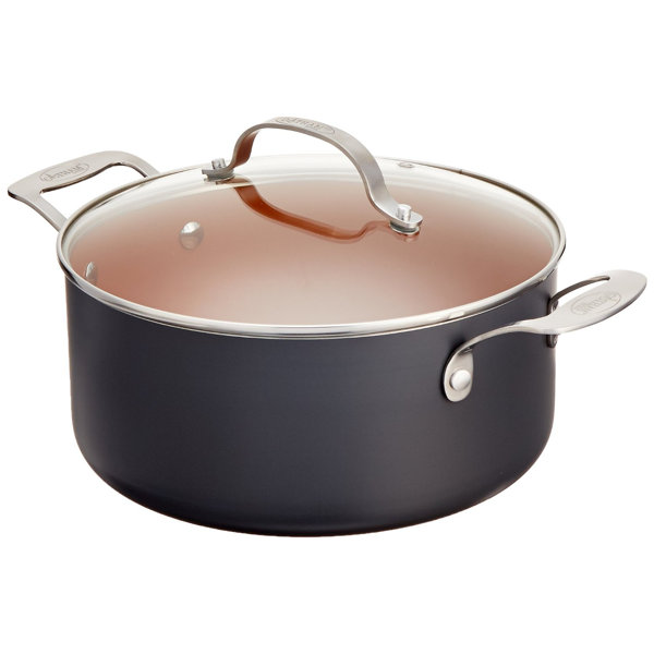 Gotham Steel Pot de fleurs en aluminium 5 qt en acier avec Gotham Steel Pot de fleurs en aluminium 5 qt en acier avec